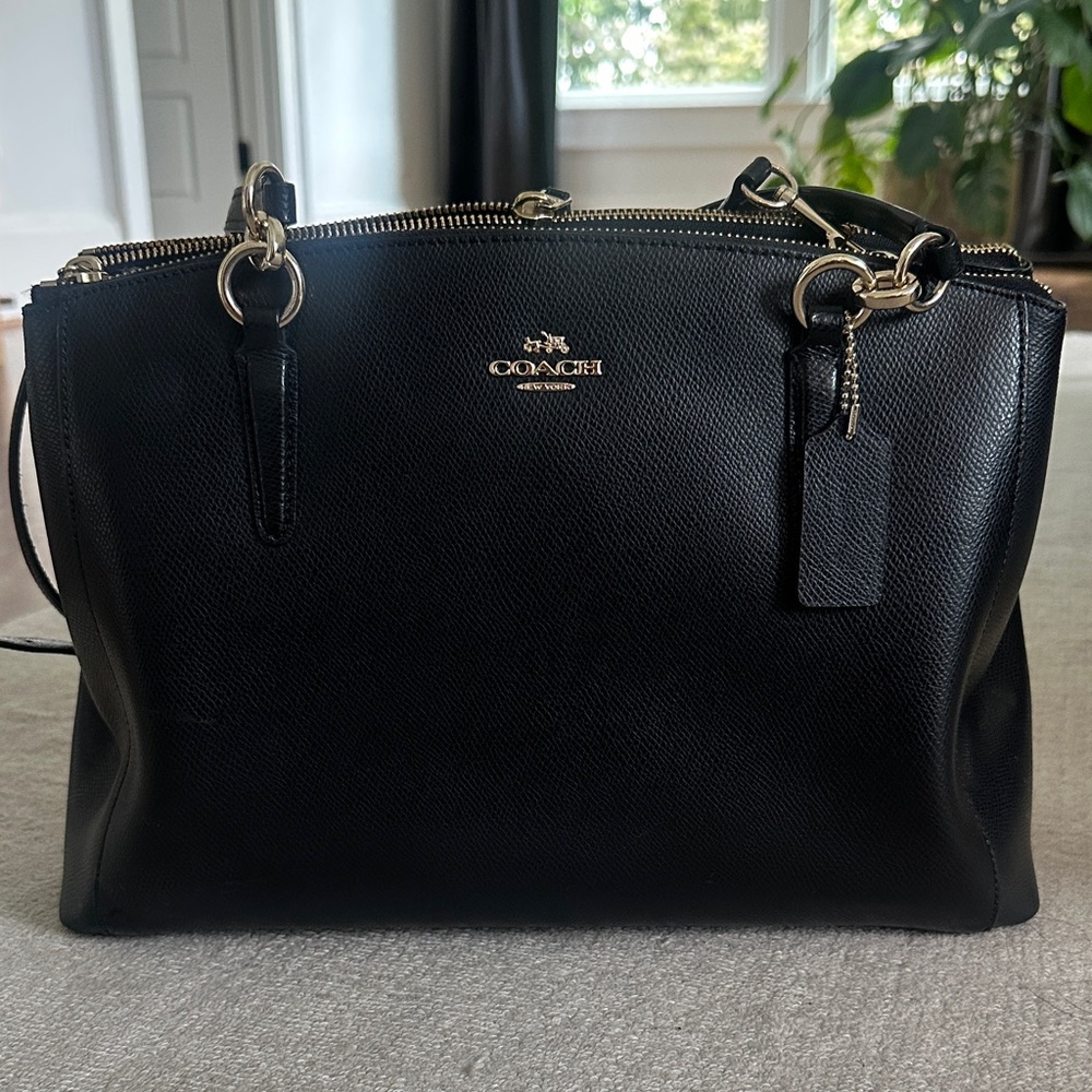 Coach Black Leather Satchel